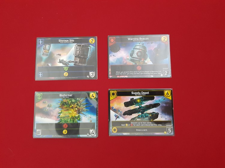 A picture of two bases of each type. Bases and outposts.