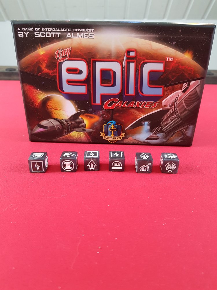 A picture of the different sides on the dice.