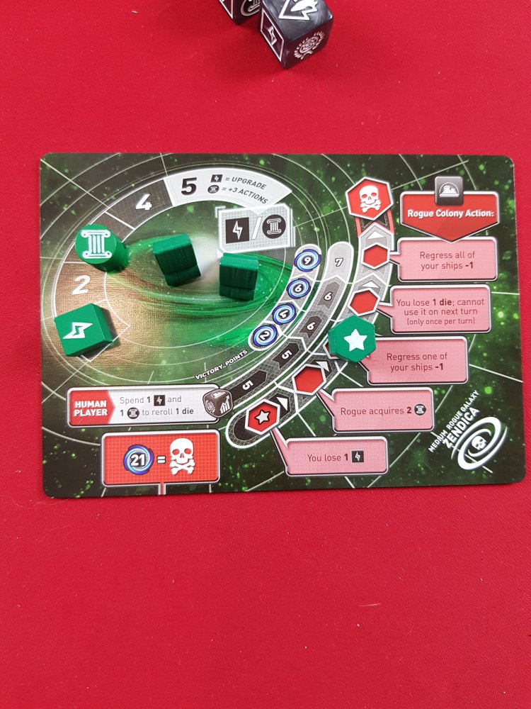 A picture of the solomode playerboard for medium difficulty